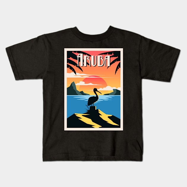 Aruba vacay trip Kids T-Shirt by NeedsFulfilled